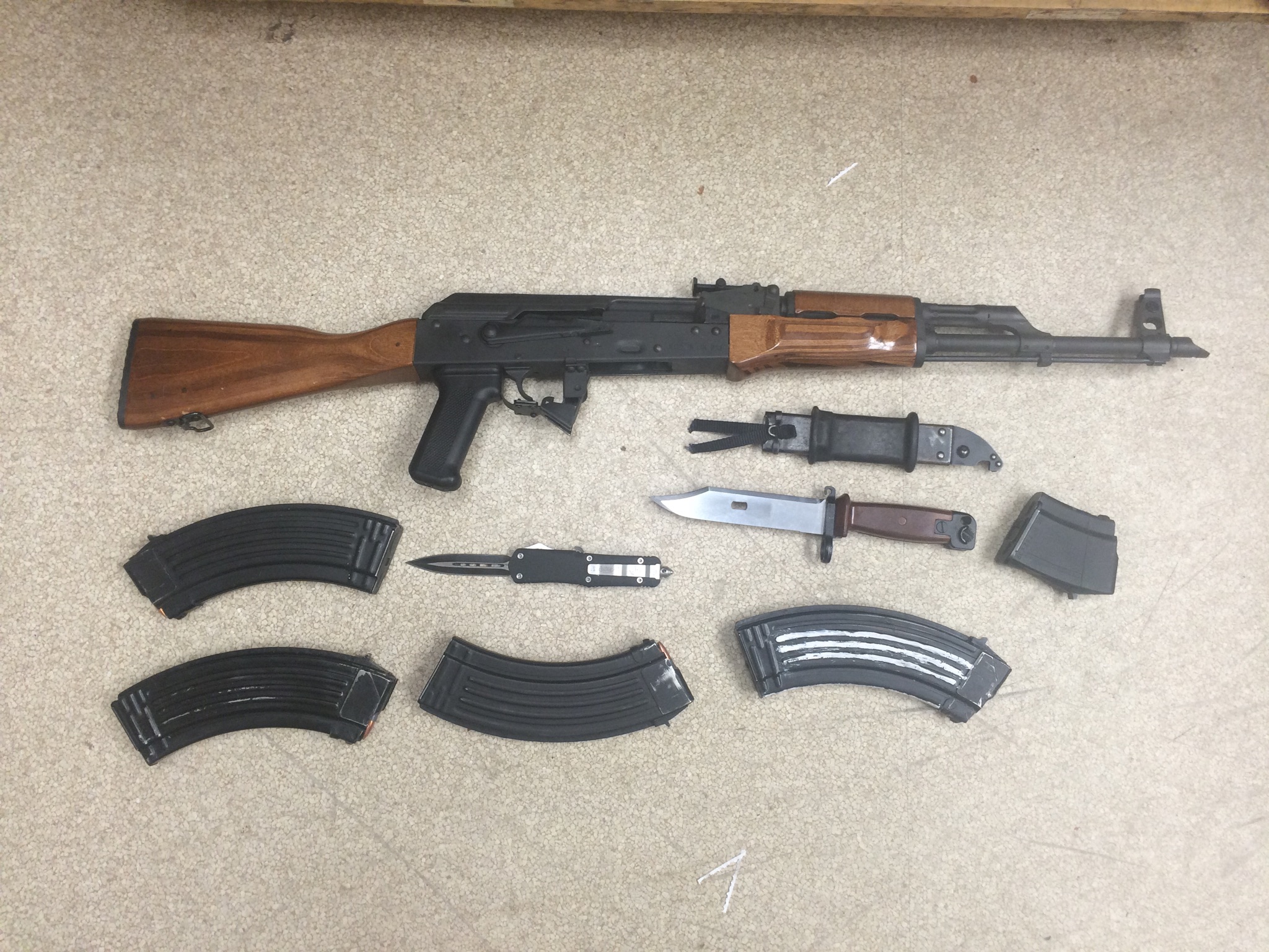 modified AK 47 assault rifle